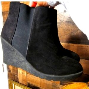Women's Black Wedge Ankle Boots
